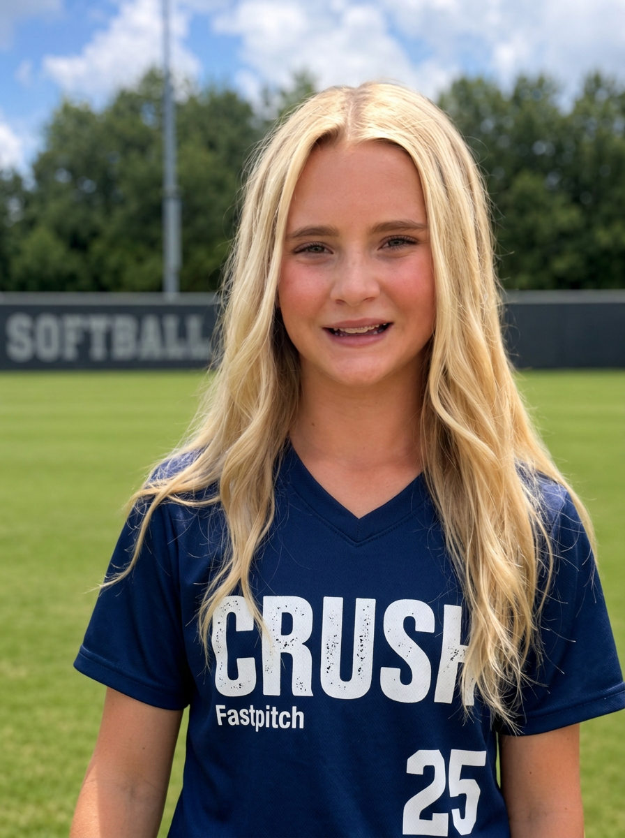 Hadleigh, #25 in game action for West Cobb Crush 2032